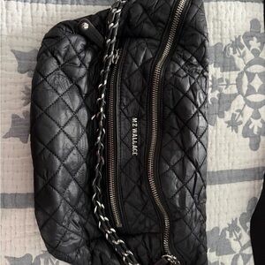 MZ Wallace Quilted Black Shoulder Bag
